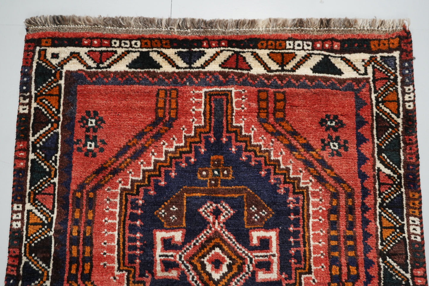 Handmade Vintage Geometric Rug 145 x 96 cm Wool Carpet