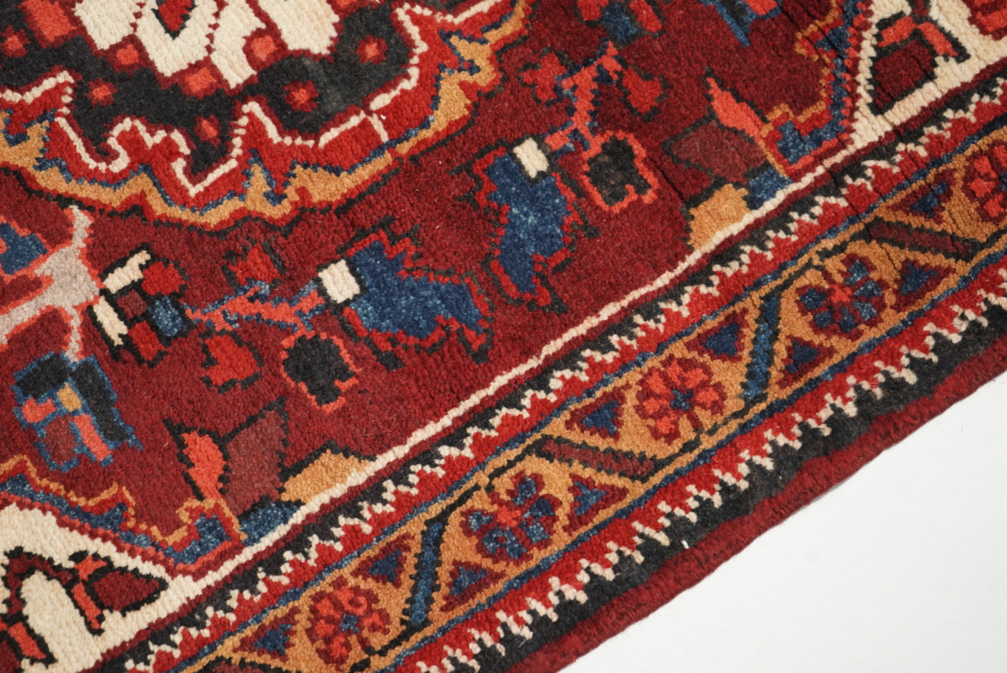 Handmade Vintage Wool Runner Rug Traditional Medallion Hallway Carpet 208 x 86 cm