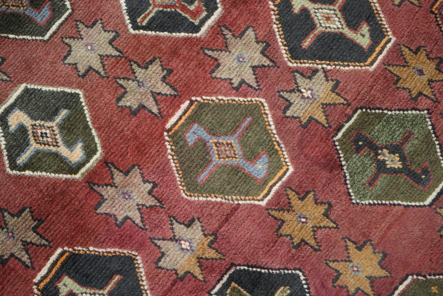 Vintage Persian Lori Red Wool Rug | Handmade | 220 x 159 cm