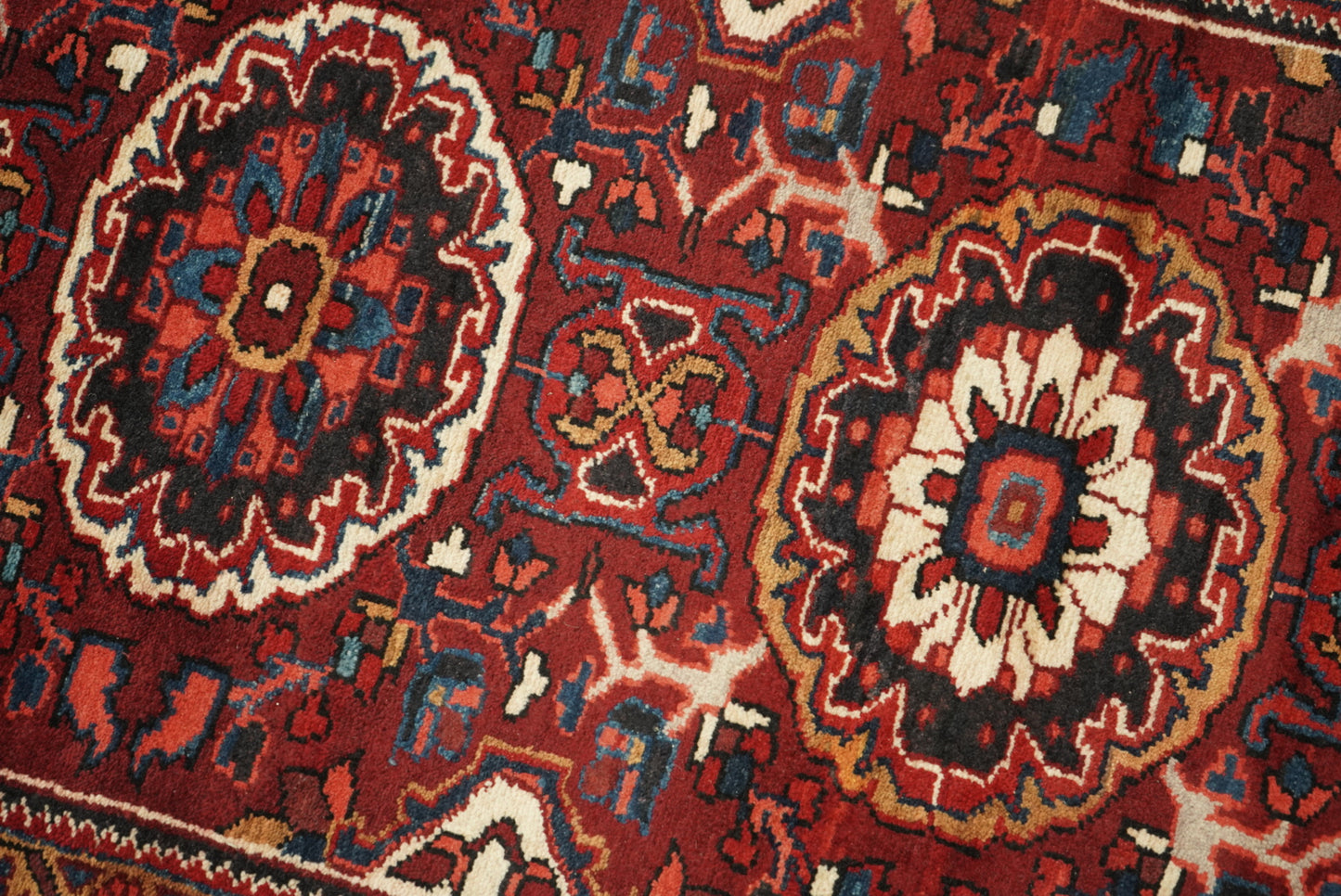 Handmade Vintage Wool Runner Rug Traditional Medallion Hallway Carpet 208 x 86 cm