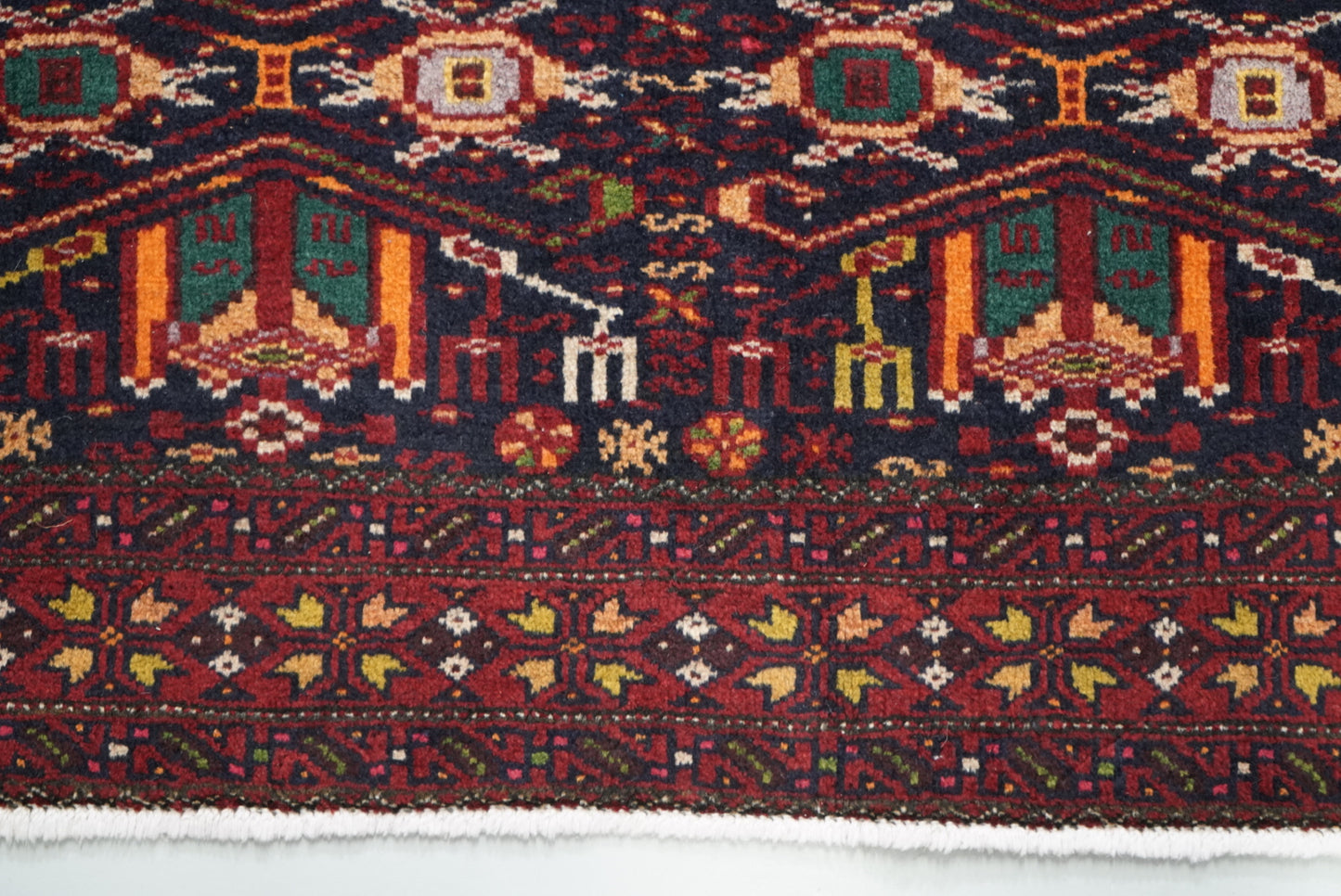 Handmade Vintage Tribal Runner Rug 180 x 98 cm Wool Carpet
