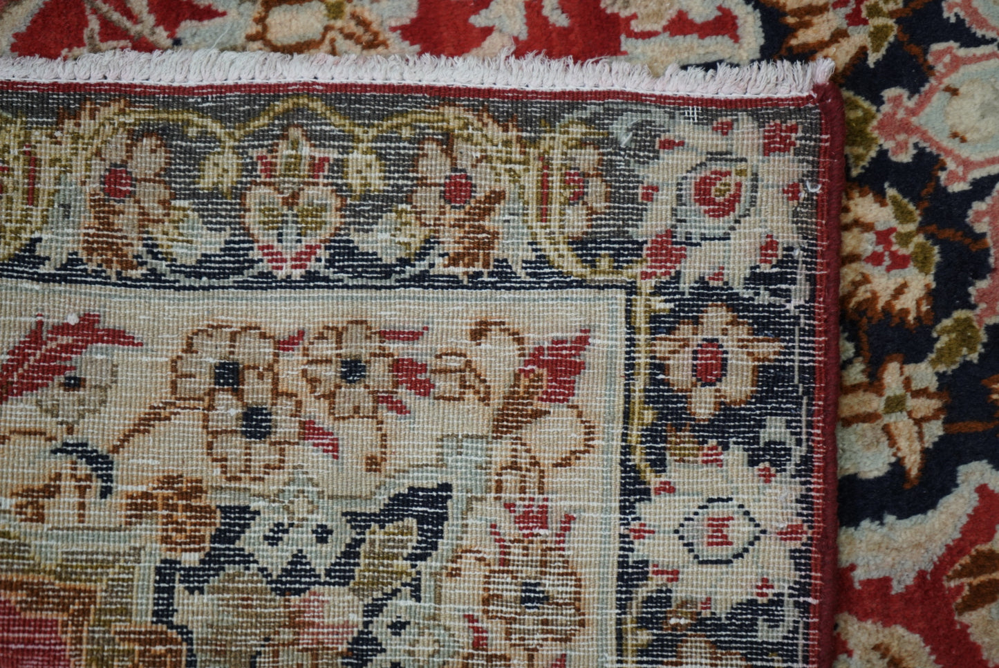 Handmade Vintage Floral Medallion Runner Rug 245 x 115 cm Wool Carpet