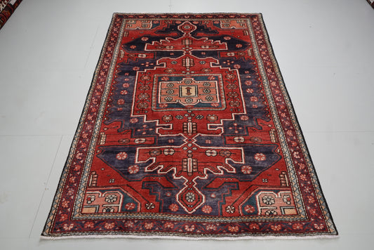 Vintage Handmade Mahabad Rug | 196 × 137 cm