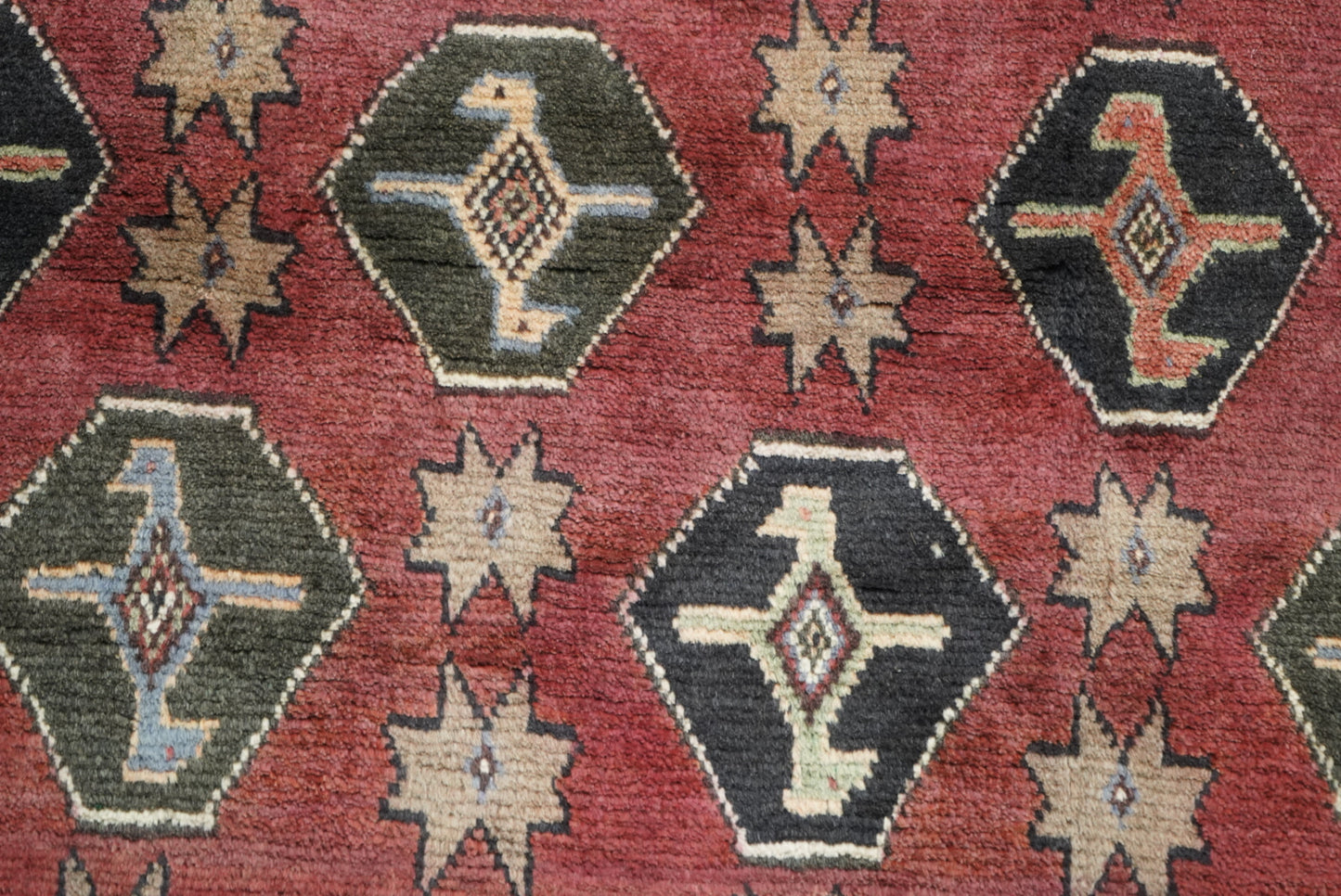 Vintage Persian Lori Red Wool Rug | Handmade | 220 x 159 cm