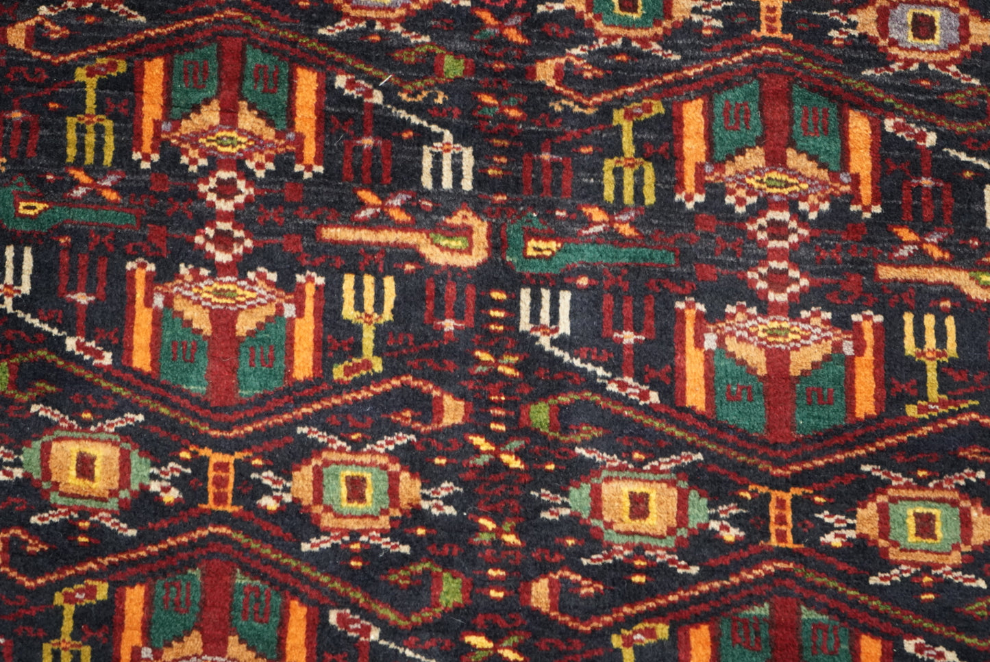 Handmade Vintage Tribal Runner Rug 180 x 98 cm Wool Carpet