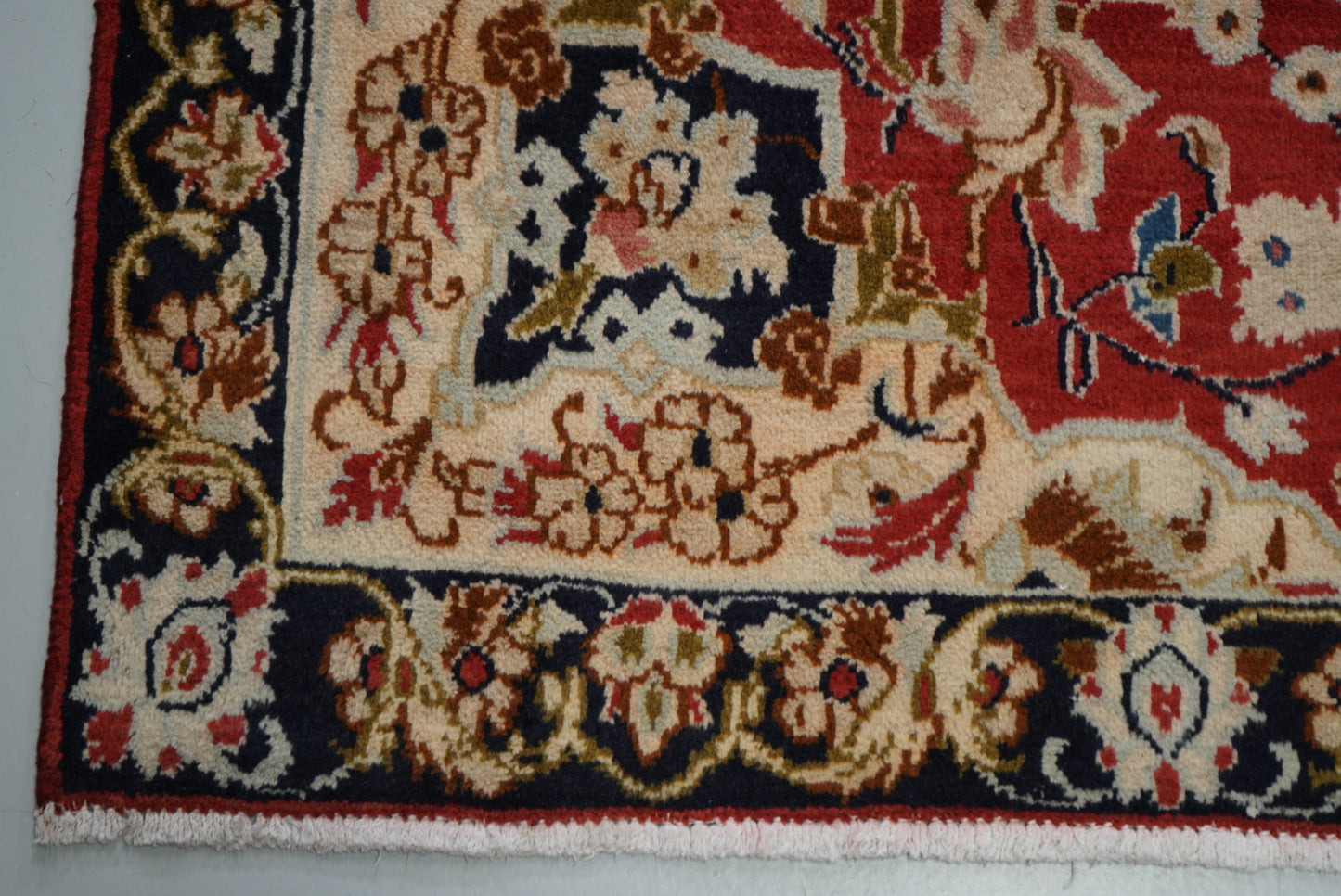 Handmade Vintage Floral Medallion Runner Rug 245 x 115 cm Wool Carpet
