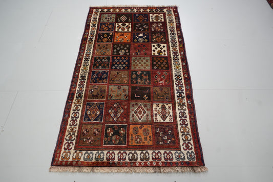 Vintage Persian Lori Multicolour Patchwork Rug | Handmade Wool | 177 x 98 cm