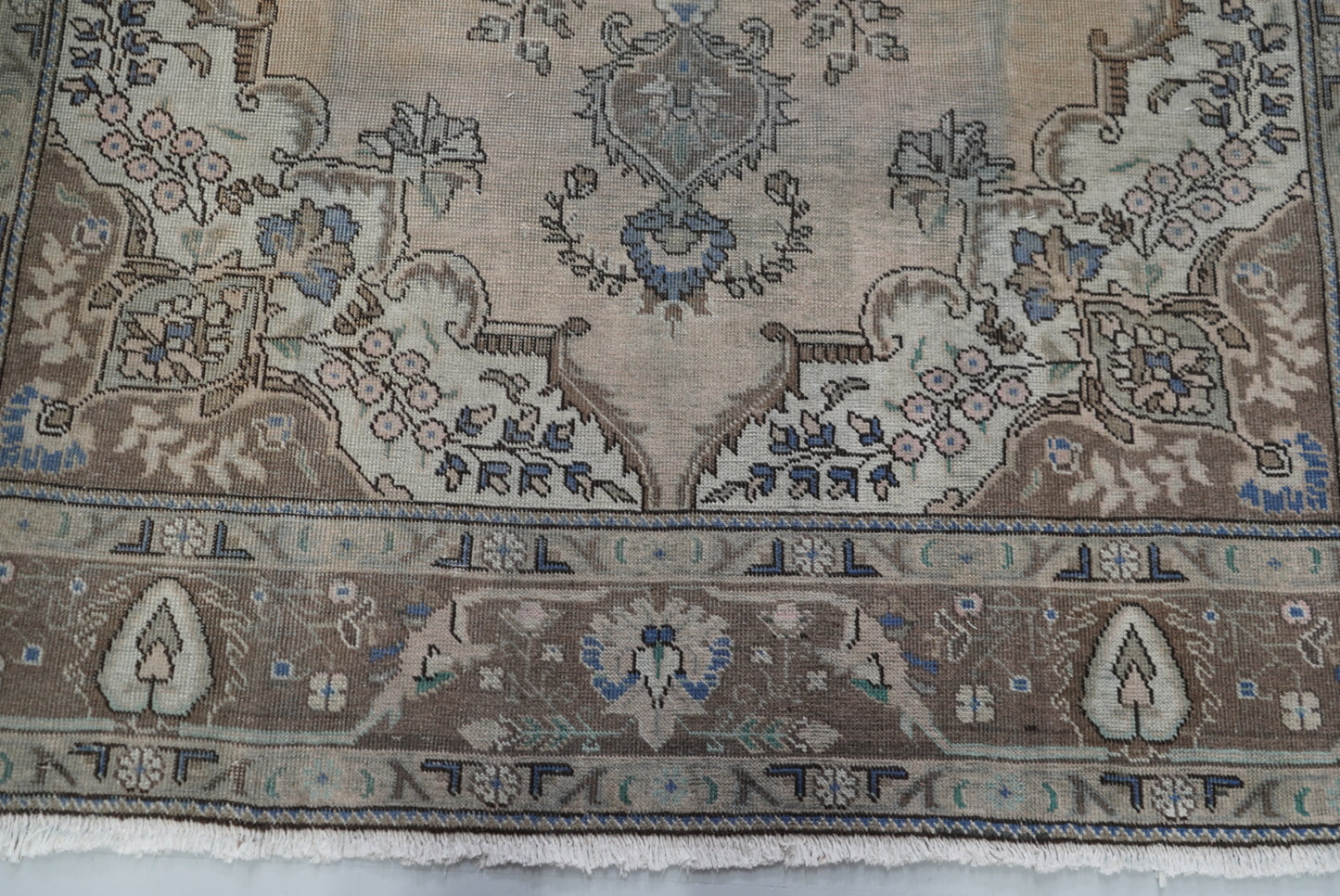 Vintage Persian Tabriz Overdyed Wool Rug | Handmade | 292 x 202 cm