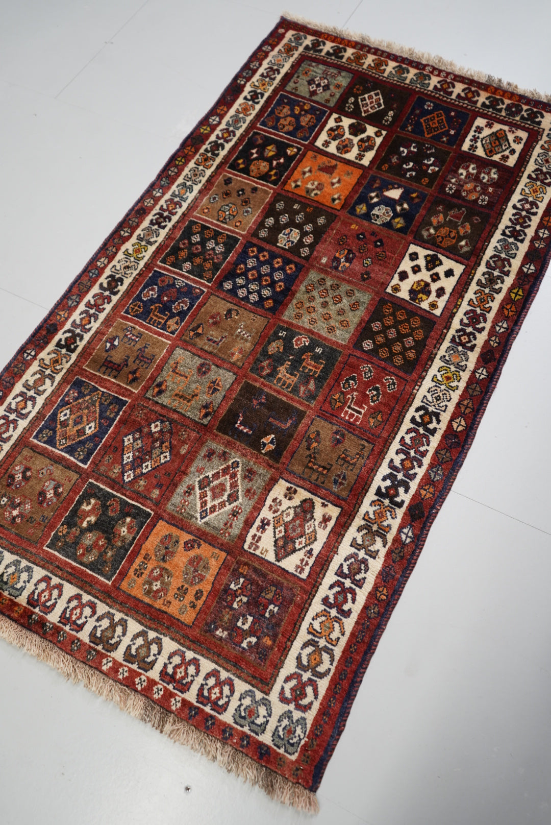 Vintage Persian Lori Multicolour Patchwork Rug | Handmade Wool | 177 x 98 cm