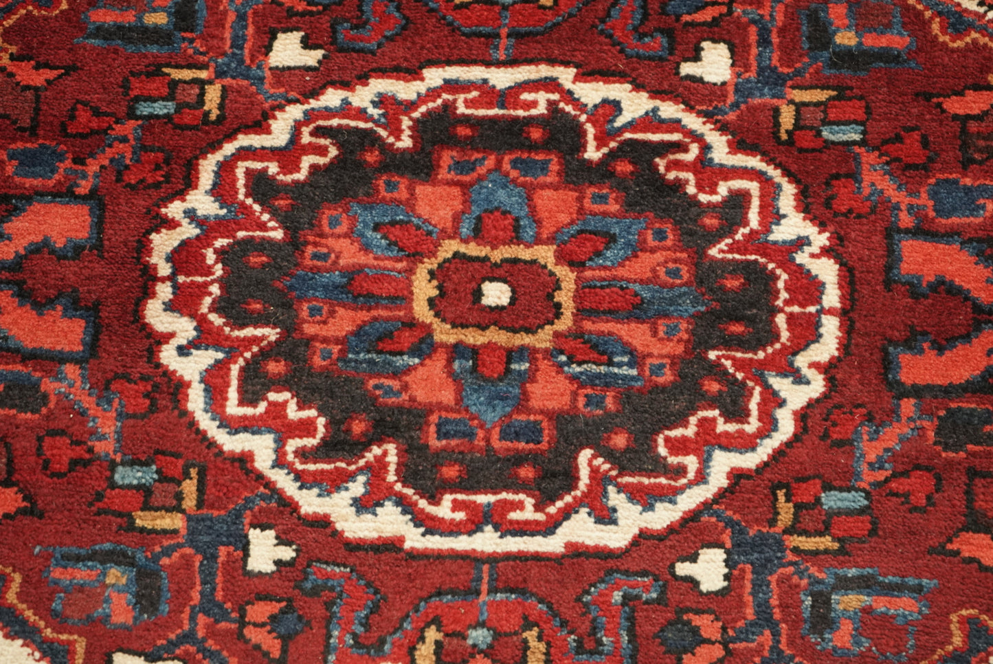 Handmade Vintage Wool Runner Rug Traditional Medallion Hallway Carpet 208 x 86 cm